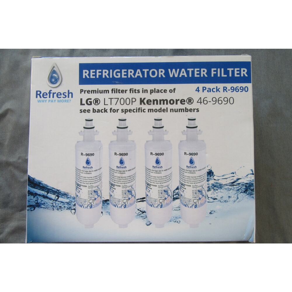 Refresh R-9690 Replacement Water Filter For LG & Kenmore Refrigerators (4 Pack)
